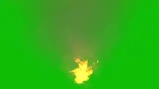 fire burning with smoke, sparks on green screen 3d animation | 4K footages | GreenScreen Vfx