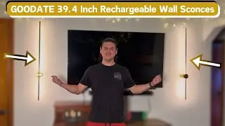 I Put Up the GOODATE Rechargeable Wall Sconce Lights in My Living Room