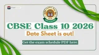 CBSE Board CLASS 10 Exam Dates Announcedcbse date sheet 2026, cbse class10 datesheet 2026 #cbse2026 
