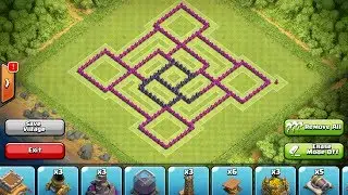 CoC: Best Town Hall Level 8 Clan War Base(The Whirlpool)