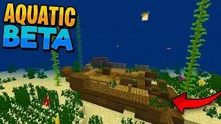 SHIPWRECKS, UNDERWATER RAVINES & ICEBERGS!! - Minecraft 1.3 Gameplay (Aquatic Beta PE/Xbox/Win10)