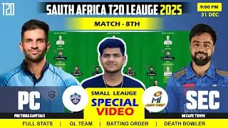 MICT vs PC , MICT vs PC Prediction, MI Cape Town vs Pretoria 8TH SA20 Match