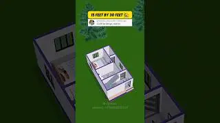 15 by 30 feet house plans 3d 🏡 #erarman #home #shortfeed #house