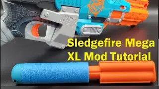 Tutorial: Mega XL Shell For the Sledgefire Blaster Zombie Strike Toy Gun #nerf #nerfmod #sledgefire