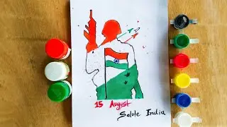 15 August drawing 2022/ Indian army drawing/ tiranga drawing/ independence simple drawing/ Jay hind