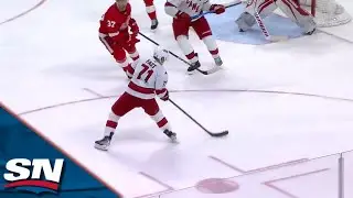 Jesper Fast Scores After Puck Takes Two Strange Bounces