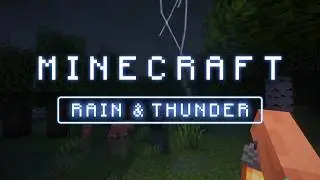 Midnight Storm Lantern Walk | Minecraft Thunder & Rain Ambience 🌙⛈️