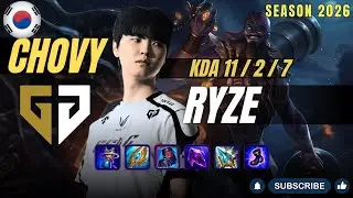 GEN Chovy RYZE vs SYNDRA Mid - Patch 26.1 KR Ranked | lolrec