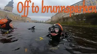 City Dive, Brunnsparken. Not how we planned it! 17 Scooters underwater.