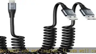 Coiled Lightning Cable, iPhone Charger Cable 3FT for Car, 2 Pack [Apple MFi Certified] 3 Feet Light