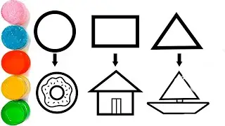 How to draw with shapes | Different drawing with shapes | Educational video for kids