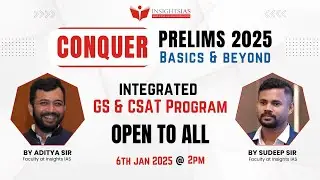CONQUER PRELIMS 2025: An OPEN SESSION by Sudeep Sir & Adithya Sir