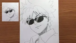 How to Draw Gojo Satoru (Jujutsu Kaisen) | Anime Drawing Tutorial Step by Step