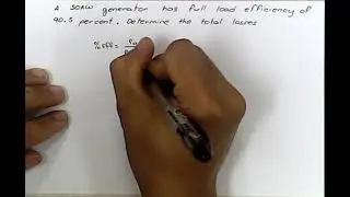 Solved Problems: DC Generator Efficiency #1 Simple Problems (explained in TAGALOG)