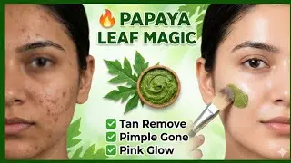 Papaya Leaf Face Mask for Glass Skin | Natural Glow Remedy#papaya#skincare #beautytips #naturalglow