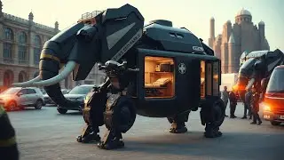In 2100: How Elephants Will Rebuild Destroyed Homes in Hours | AI Future Animals