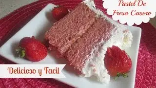 Pastel De Fresa Casero Riquísimo y Fácil de hacer ! - Madelin's Cakes