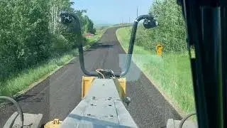 160M Grader. grading, mixing oil and laying out county roads