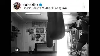 Blair Cobb on the heavy bag