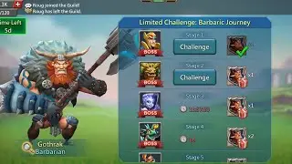 lords mobile Limited Challenge : Barbaric Journey stage 2 full auto