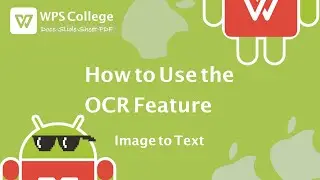 [WPS Office] Mobile 1.5: How to Use the OCR Feature (image to text) [Android & iOS]