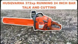 Husqvarna 372xp 24inch Oregon bar and chain cutting silver birch talk and cut.
