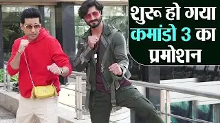 Commando 3 cast Vidyut Jammwal and Gulshan Devaiah pose for media during promotion Shudh Manoranjan