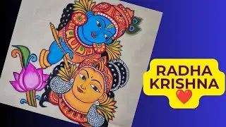 Kerala Mural Painting for Beginners | Step by Step Tutorial 🎨