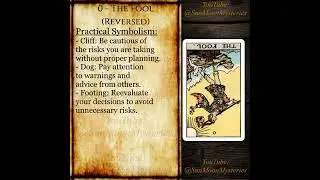 Tarot Card - 0. The Fool (Reversed) #Tarot #Recklessness #Naivety