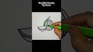 How to Draw a Watermelon 🍉. Watermelon easy drawing for kids step by step. #easydrawing
