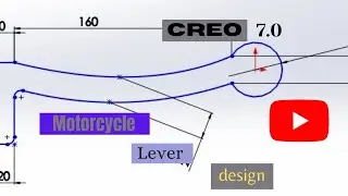 design a  bike brake lever  creo parametric 7.0 // Create a Bike lever design