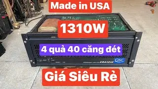 Đẩy bãi QSC USA, 32 Sò Sắt, công suất 1310W, chơi căng cặp full đôi 40 JBL usa