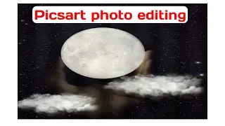 Picsart  moon galaxy photo editing tutorial || Moon in hand photo editing