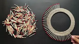 Beautiful wall hanging using cloth bag | match sticks wall hanging  craft | wall hanging