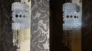 D.I.Y tree crystal wall Light-How To Make a Wall Lamp كيفية  صنع مصباح الجدار