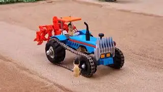 Day tractor making bulldozer repain train railway make road to help farmers.