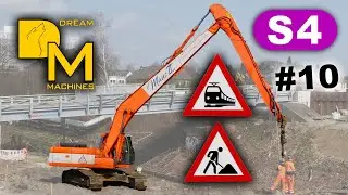 DOOSAN LONG REACH & KOMATSU BAGGER EISENBAHN BAUSTELLE NEUBAU S4 HAMBURG #10 DREAM MACHINES