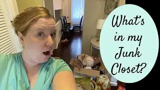Making space for decluttering and minimalizing your house. After Christmas junk closet clean out.