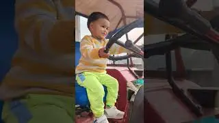 aaja meri gaadi mein baith ja 🚜 #cutebaby #cutebabystatus #babayboy