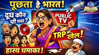 Puchta Hai Bharat! 🥛 Doodh Gayab | Funny News Anchor Family Cartoon Comedy | Moral Story