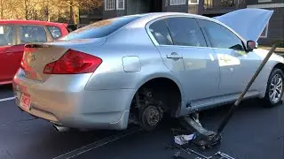 How to replace Infiniti G37 rear brake pads