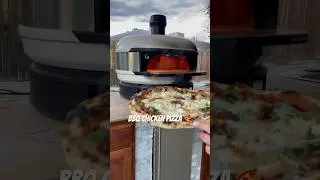 Bbq chicken pizza cooked in the Dome. #pizza #pizzamaking #food #realpizza #gozneydome