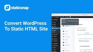 Convert WordPress into a Static HTML with Static Snap 🚀