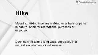 Hike Meaning