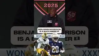 Bucs legend Simeon Rice welcomes Benjamin Morrison to the Krewe 👏 #buccaneers #notredame #nfldraft