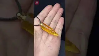 Beautiful yellow jade carving bullets necklace | Jade carving
