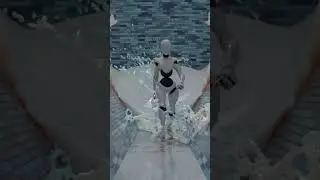 Flip Fluids slowmotion #fluidsim #blender3d #fluidsimulation #shorts