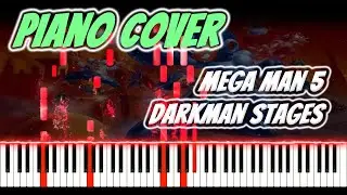 Mega Man 5 - Darkman Stages | VIDEO GAME PIANO COVER | PIANO TUTORIAL
