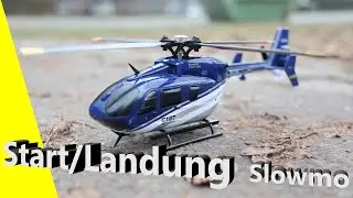 Slow motion Start des C189 RC Hubschrauber EC 135 - man sieht jedes Detail