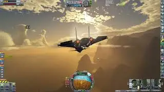 Flying around on Lapat KSP Promised Worlds + Volumetric Clouds